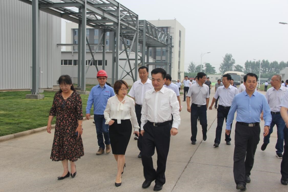 渭南市长李毅视察蒲城pp电子科技新资料有限公司