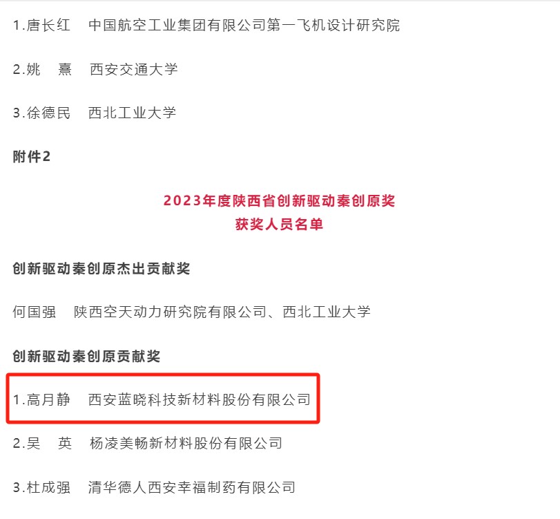 pp电子科技董事长高月静荣获2023年度陕西省创新驱动秦创原奖 pp电子科技董事长高月静荣获2023年度陕西省创新驱动秦创原奖